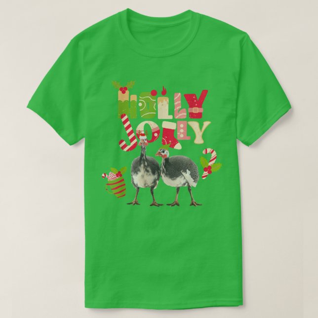 Camiseta Guinea Hen Fowl Poultry Farm Animal Funny Christma (Frente do Design)