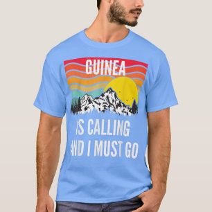 Camiseta Guinea Is Calling And I Must Go, Wavy Sunset Desig