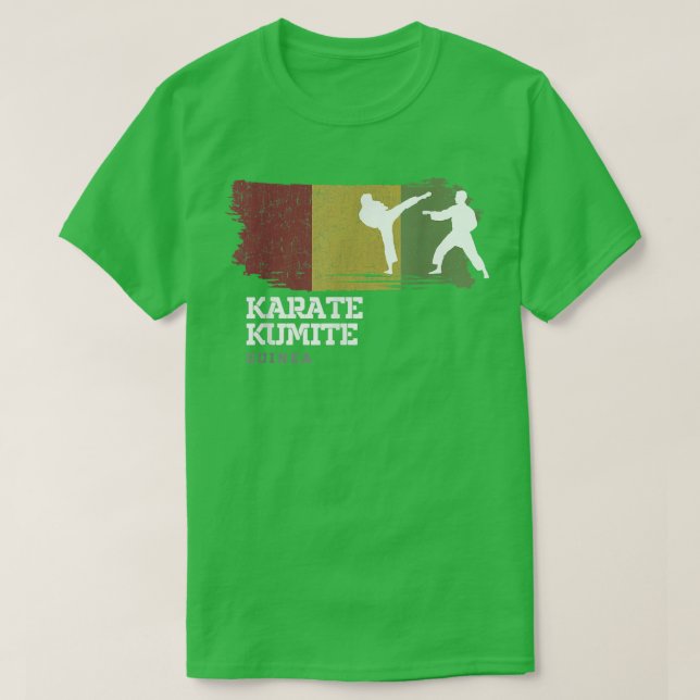 Camiseta Guinea Karate Kumite Martial Arts Karate T-Shirt (Frente do Design)