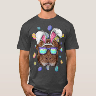 Camiseta Guinea Pig Easter Bunny Ears Funny Easter Eggs Hun