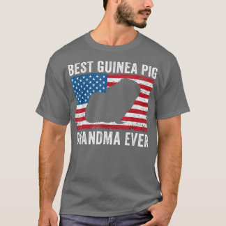 Camiseta Guinea Pig Grandma American Flag Funny Guinea Pig 