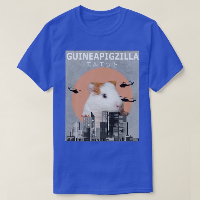 Camiseta Guinea Pig Guinepigzilla Animal Funny Guinea Pigs  (Frente do Design)