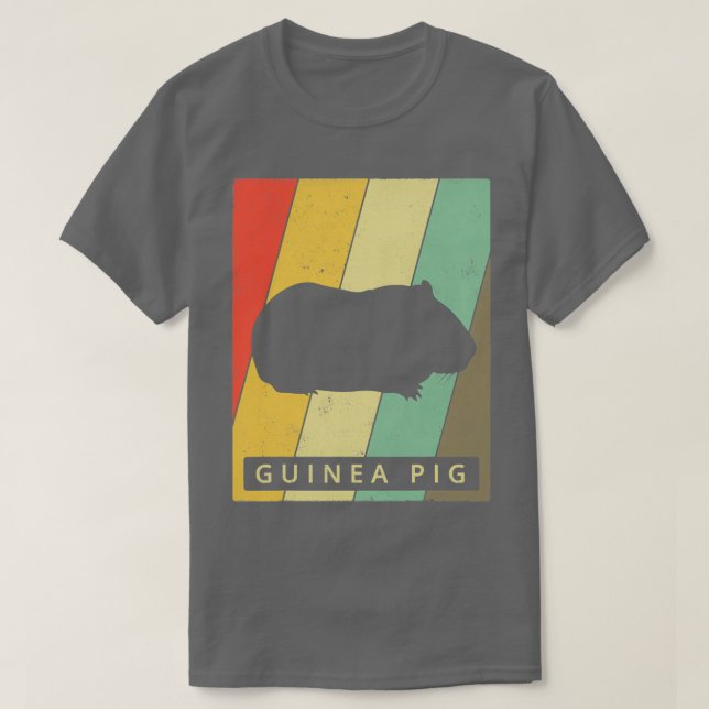Camiseta Guinea Pig Lover Vintage Retro Animal  (2)  (Frente do Design)