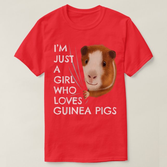 Camiseta Guinea Pig Outfit Women's Girls Gift Guinea Pig  (Frente do Design)