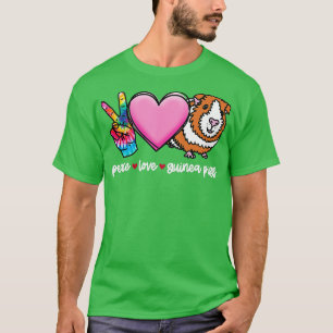 Camiseta Guinea Pig , Peace Love Guinea Pigs , Guinea Pig 
