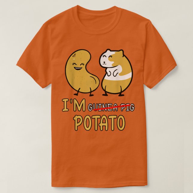 Camiseta guinea pig potato love  (Frente do Design)