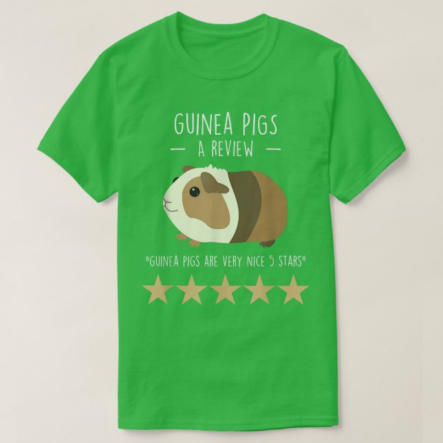 Camiseta Guinea Pig Review, Funny Cute Pet Animal Lover Mom (Frente do Design)