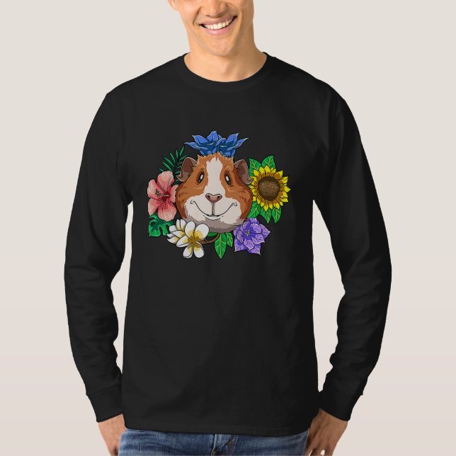Camiseta Guinea Pig Smile Flowers Laughter for a Guinea pig (Frente)