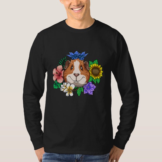 Camiseta Guinea Pig Smile Flowers Laughter for a Guinea pig (Frente)