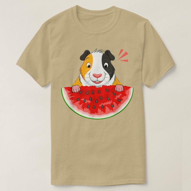 Camiseta Guinea pig watermelon601 (Frente do Design)