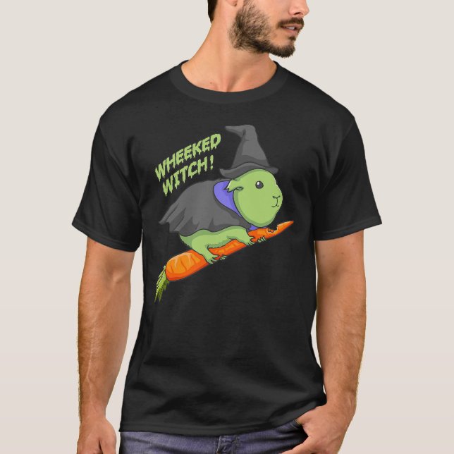 Camiseta Guinea Pig Wheeked Witch Halloween (Frente)