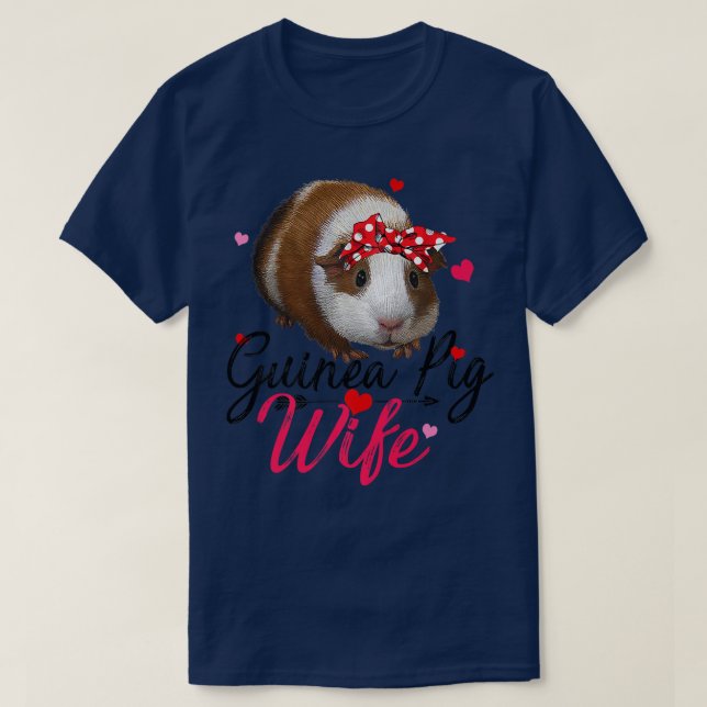 Camiseta Guinea Pig Wife Costume Shirt Women Guinea Pig Lov (Frente do Design)