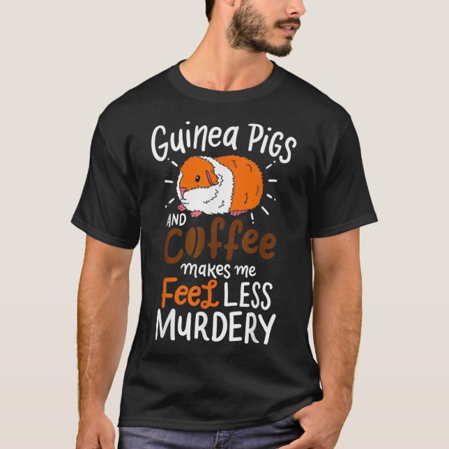 Camiseta Guinea Pigs Coffee Funny Gift  (Frente)