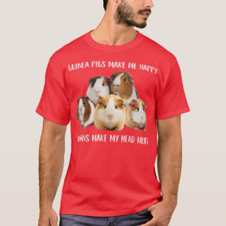 Camiseta Guinea Pigs Make Me Happy Humans Make My Head Hurt