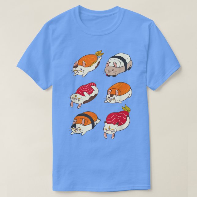 Camiseta Guinea Pigs Sushi Style Animal Guinea Pig T-Shirt (Frente do Design)