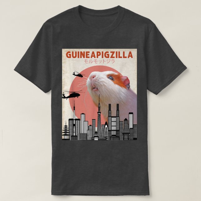 Camiseta Guineapigzilla Funny Guinea Pig  (Frente do Design)