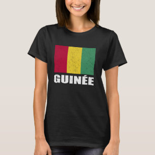 Camiseta Guinée Flag Grunge Vintage Souvenir Guiné