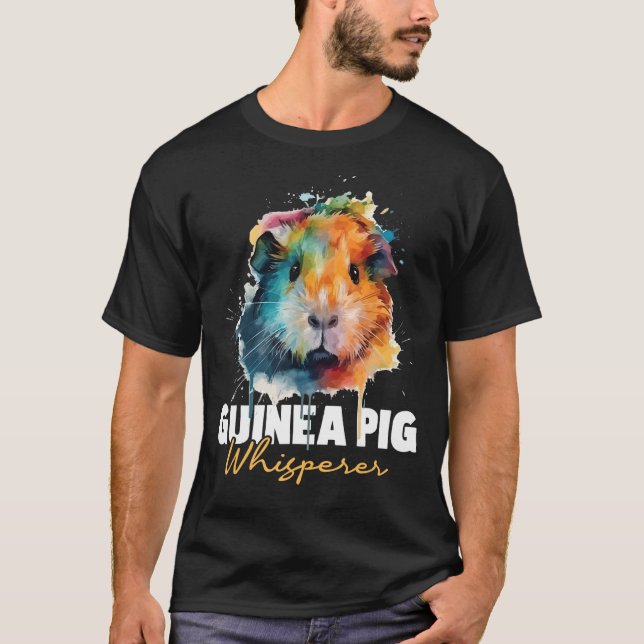 Camiseta Guineense Pig Whisperer - Proprietário de Pet Rode (Frente)