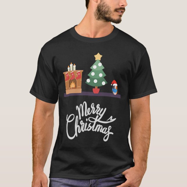Camiseta Guinei Merchandise Feliz Natal para Meninas (Frente)