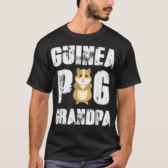 Camiseta Guinei Vovô Cute Cavy Amante de os animais Pet Pre (Frente)