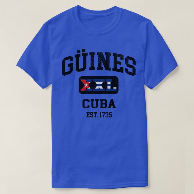 Camiseta Guines Cuba XXL design Athletic (Frente do Design)