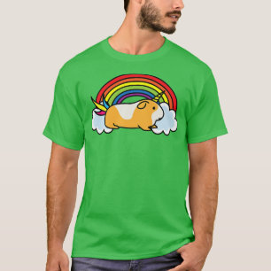 Camiseta Guineus Unicorn Rainbow Clouds Happy Positive F