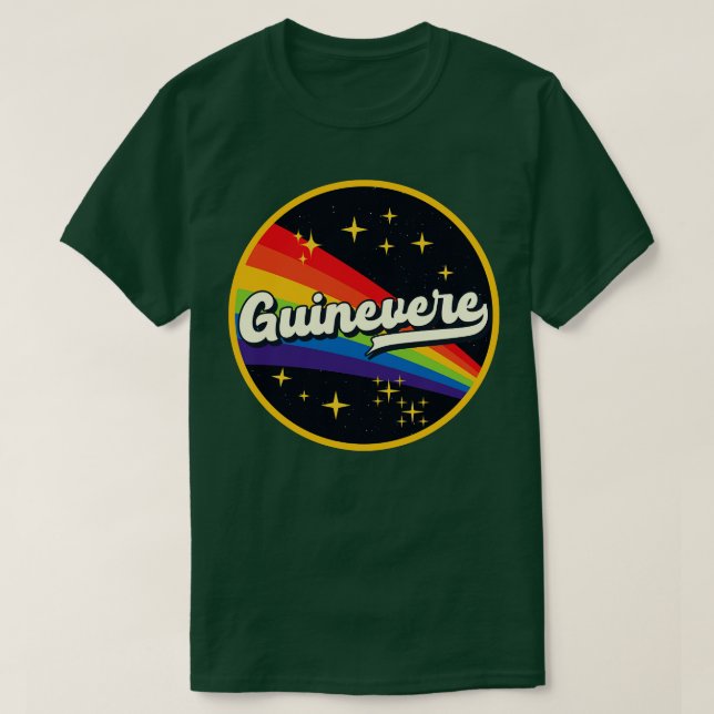 Camiseta Guinevere Rainbow No Space Vintage Style (Frente do Design)
