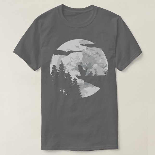 Camiseta Guinheiro Silhout À Noite Com Lua Guiné (Frente do Design)