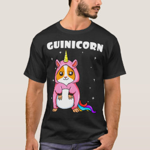 Camiseta Guinicorn Porquinho-da-índia Unicórnio Branco Cava