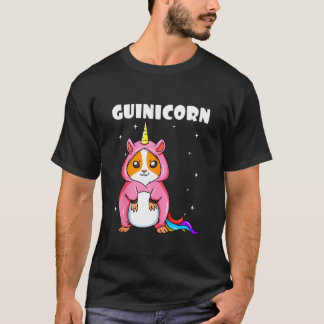 Camiseta Guinicorn Porquinho-da-índia Unicórnio Branco Cava