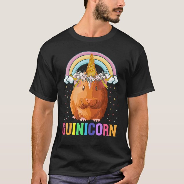 Camiseta Guinicorn Unicorn Roupa Para Porco Guiné (Frente)