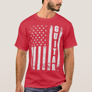 Camiseta Guitar American Flag Usa Country Music Guitar Play