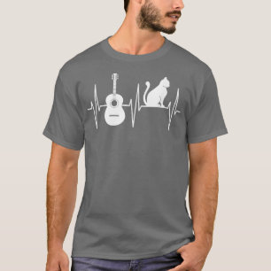 Camiseta Guitar Cat Lover Musista Guitarrista