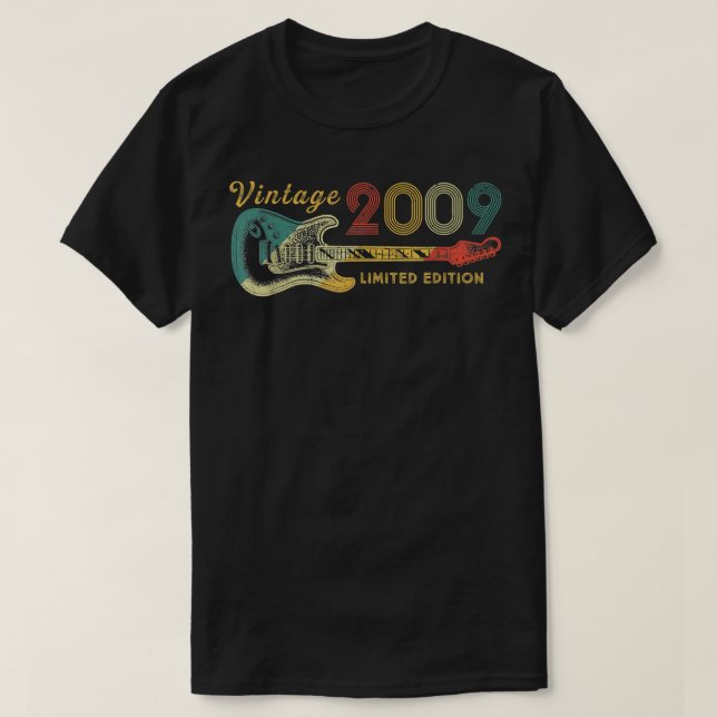 Camiseta Guitar Com Mais De 13 Anos De Idade, Presentes Vin (Frente do Design)