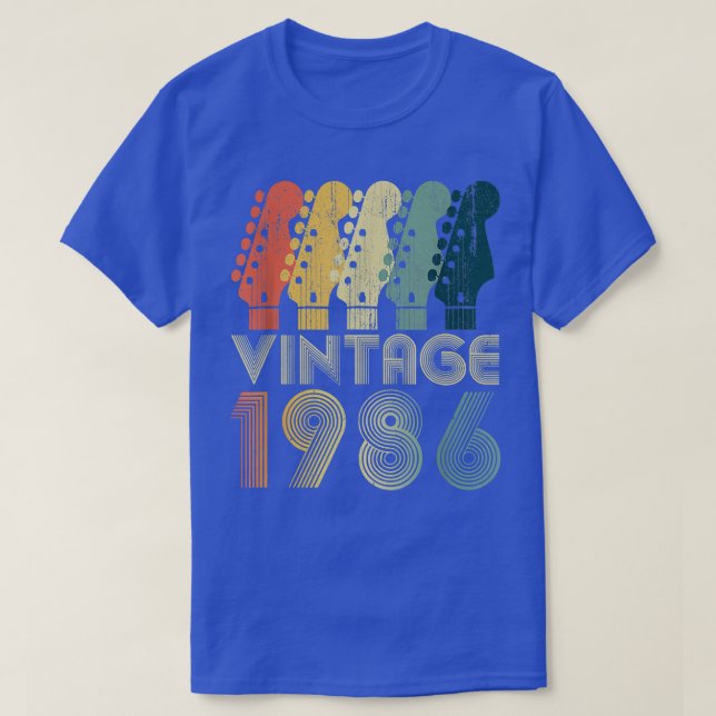 Camiseta Guitar Com Mais De 36 Anos De Idade, Presentes Vin (Frente do Design)