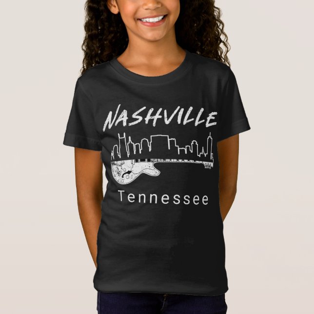 Camiseta Guitar Country Music Souvenir Gift Nashville (Frente)