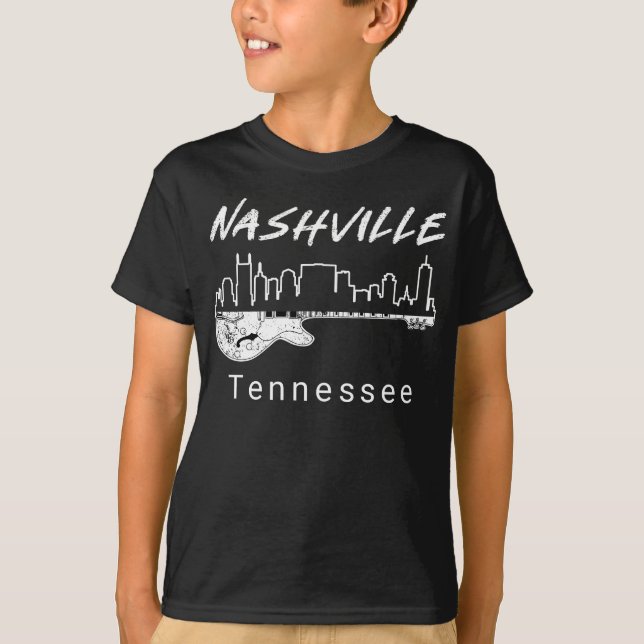 Camiseta Guitar Country Music Souvenir Gift Nashville (Frente)
