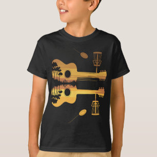 Camiseta Guitar de Disc Golf Pôr do Sol Natureza Reflexão J