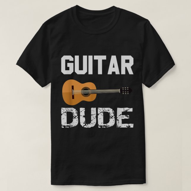 Camiseta Guitar Dude Music Lover Design (Frente do Design)