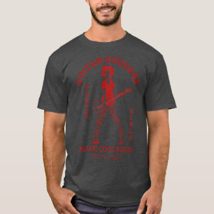 Camiseta Guitar Goddess Girl Power Chords Female Rock Gitar