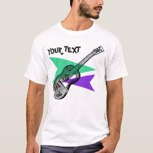 Camiseta Guitar Hero Music Retro Ilustração personalizada