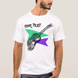 Camiseta Guitar Hero Music Retro Ilustração personalizada T