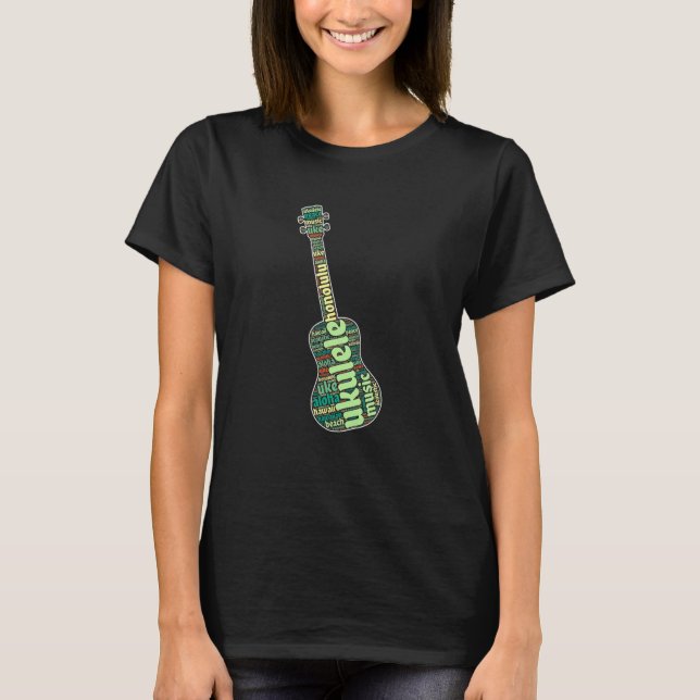 Camiseta Guitar Instrument String Musician Ukelele Ukulele  (Frente)