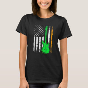 Camiseta Guitar Irish American Flag Men W