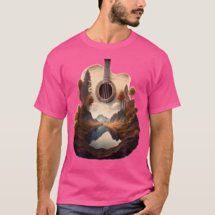 Camiseta Guitar Landscape Music Lover - Toque de Violão Acú