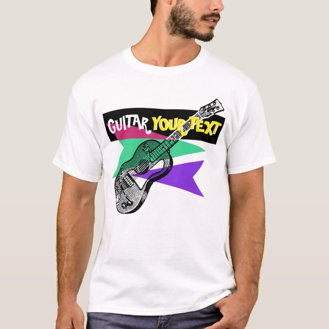 Camiseta Guitar Legend Hero Retro Ilustração Personalizada (Frente)
