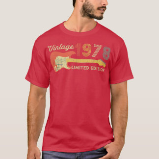 Camiseta Guitar Lover 45 Year Old Gifts Vintage 1978 Limite