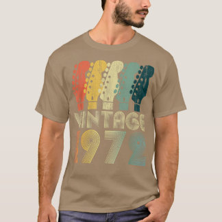Camiseta Guitar Lover 50 Year Old Gifts Vintage 1972 Limite