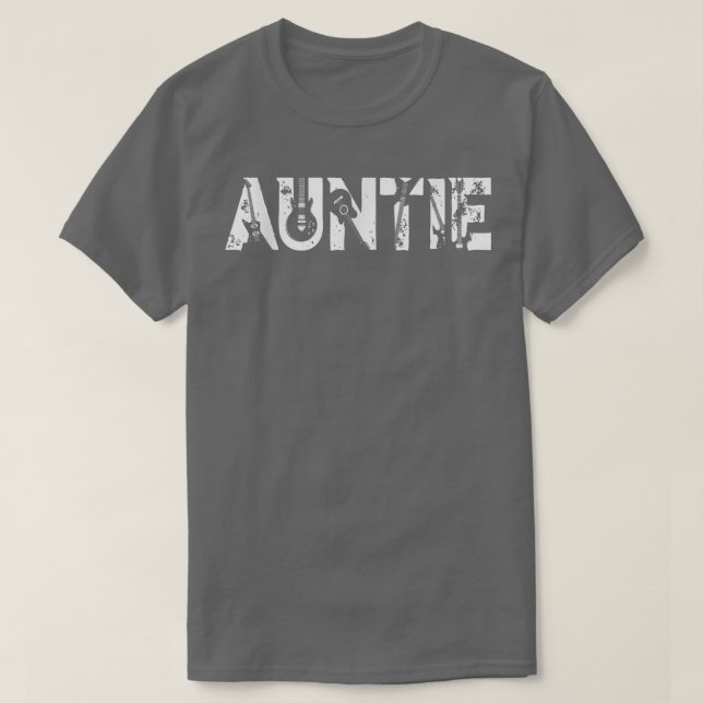 Camiseta Guitar Lover Guitarist Auntie Funny Music Mother's (Frente do Design)