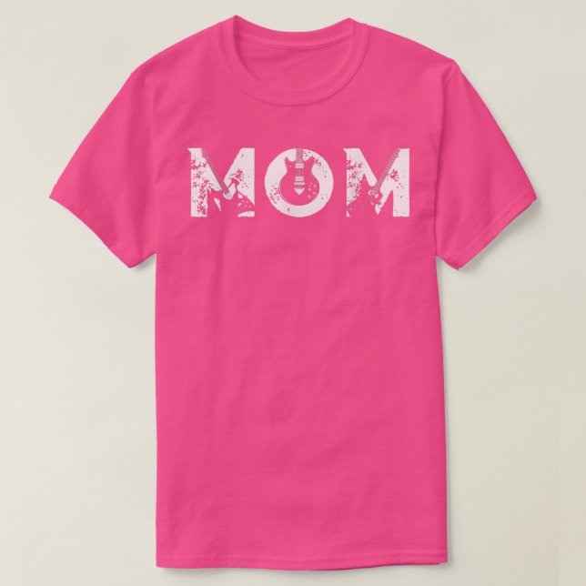 Camiseta Guitar Lover Guitarist Mom Funny Music Mother's Da (Frente do Design)